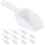 12Pcs Ergonomic Handle White PP Ice Cube Scoop for Home Kitchen 10