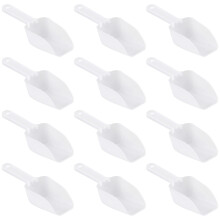 12Pcs Reusable White Ice Scoop Kitchen Food Grain Flour