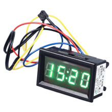 3-in-1 Digital Thermometer LED Clock Voltmeter, Nightlight, ABS