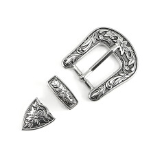Vintage Cowboy Belt Buckle Western Styled Floral- Style four