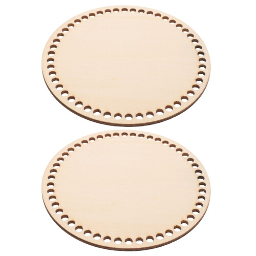 10Ud Base De Bolsa De Madera Caqui Para Tejido Y Manualidades DIY 1