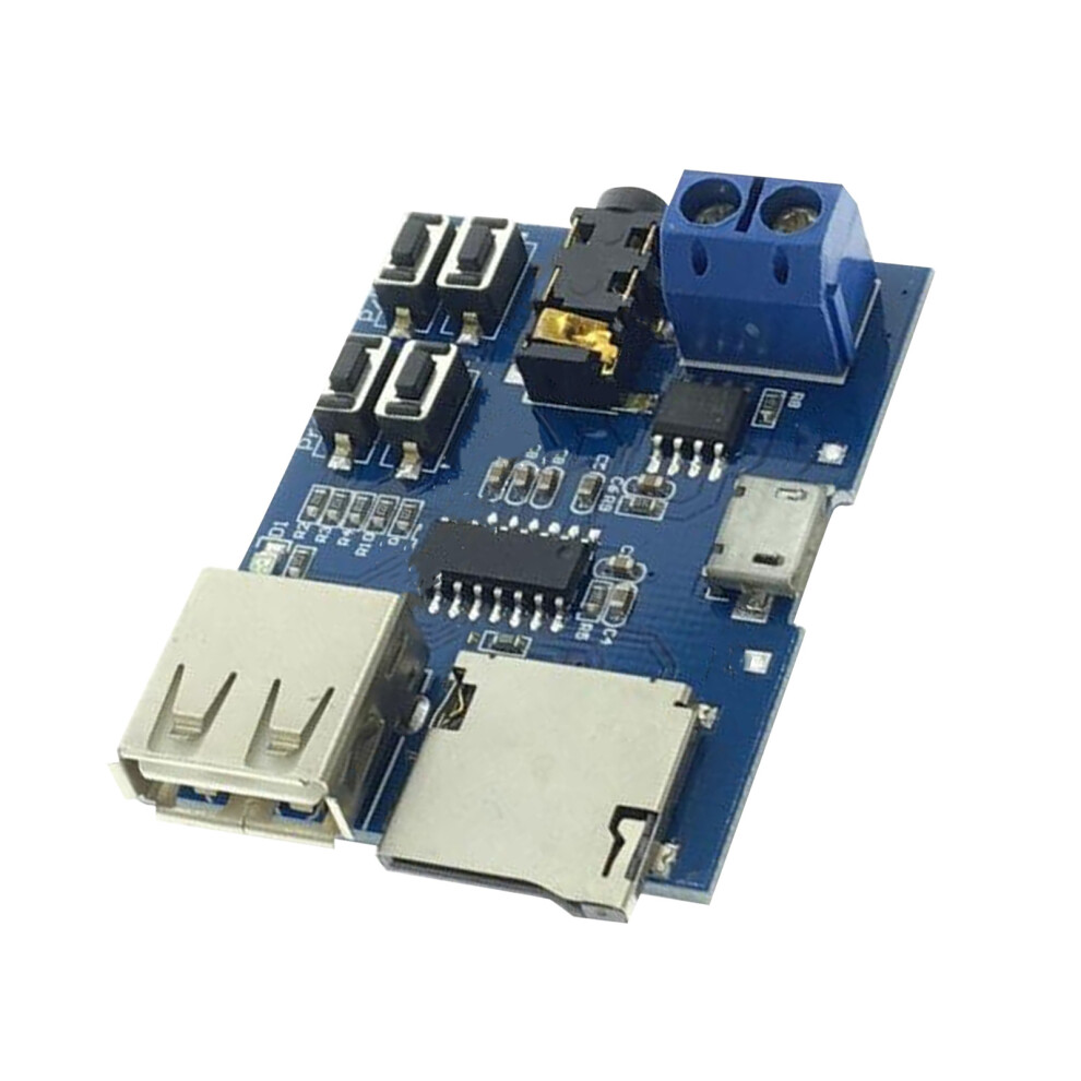 Mp3 Lossless Decoder Board With Buttons, Amplifier, 3.7-5.5V, 35.14 X 45.72Mm 7891349739750