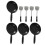 8 Sets Mini Dollhouse Kitchen Gadget Skillet Pan with Spatula 3