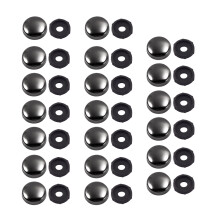 20Pcs Decorative Screw with Caps 16mm Mirror Screws Caps-Black