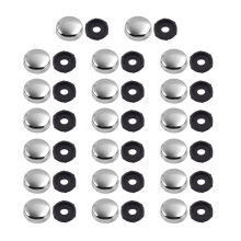 20Pcs Flat Advertisement Fixing Screws Cover Decorative-Silver