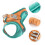 1Ensemble Harnais Chat Respirant Orange + Laisse Longue En Daim 11