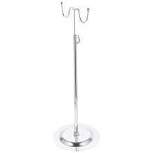 Adjustable Stainless Steel Handbag Display Stand Silver Rack