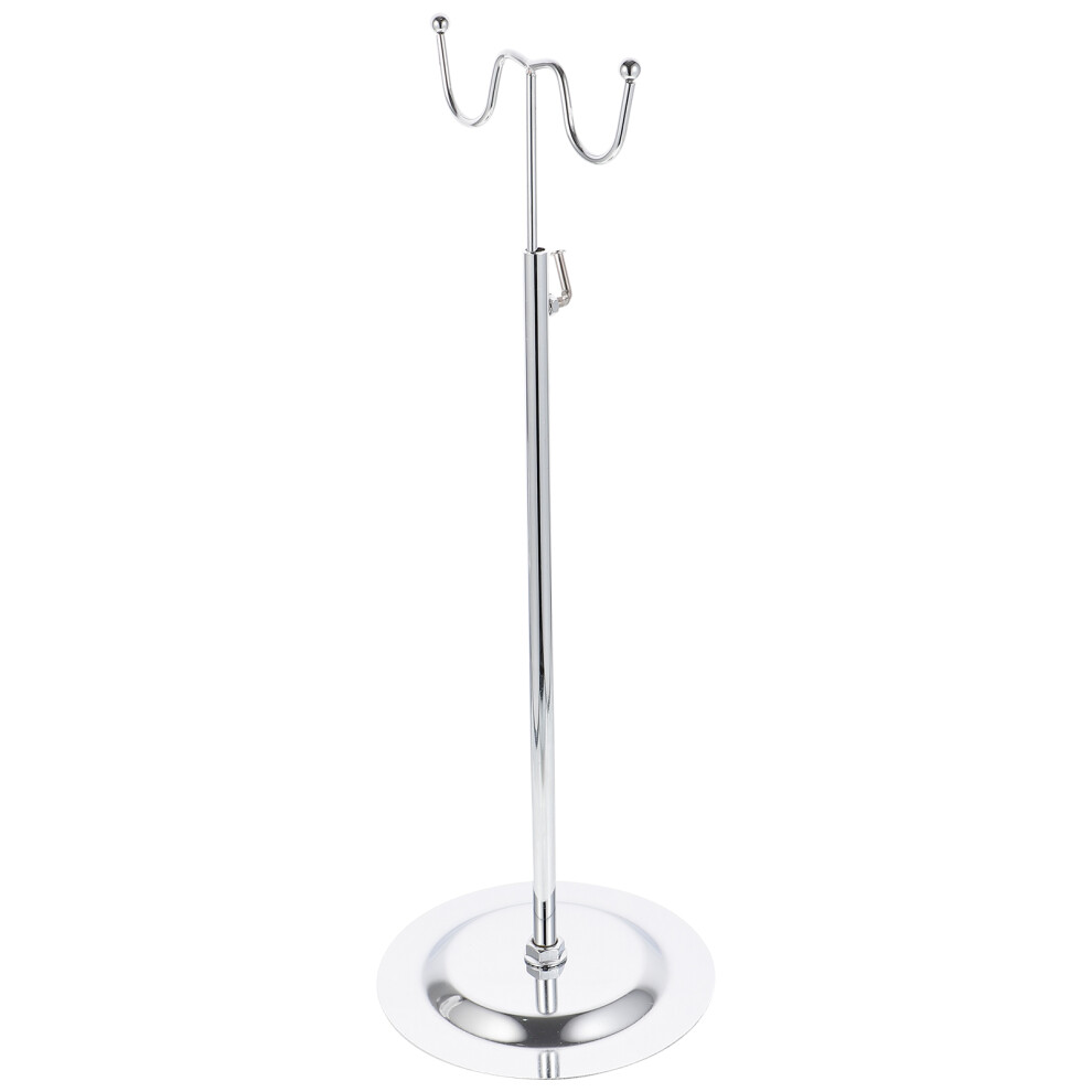 Ohphcall Adjustable Stainless Steel Handbag Display Stand Silver Rack