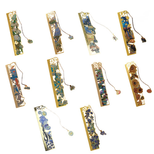 Metal Bookmarks with Chain Decorative Bookmarks-outdoor cafe 1