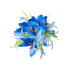 Flower Hair Clip Headwear Hair Accessories Headpiece For-Blue