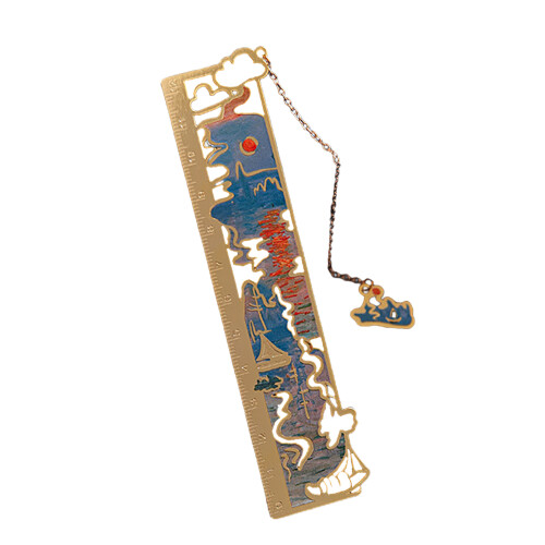 Elegant Flower Bookmarks with Chain Hollow-sunrise impression
