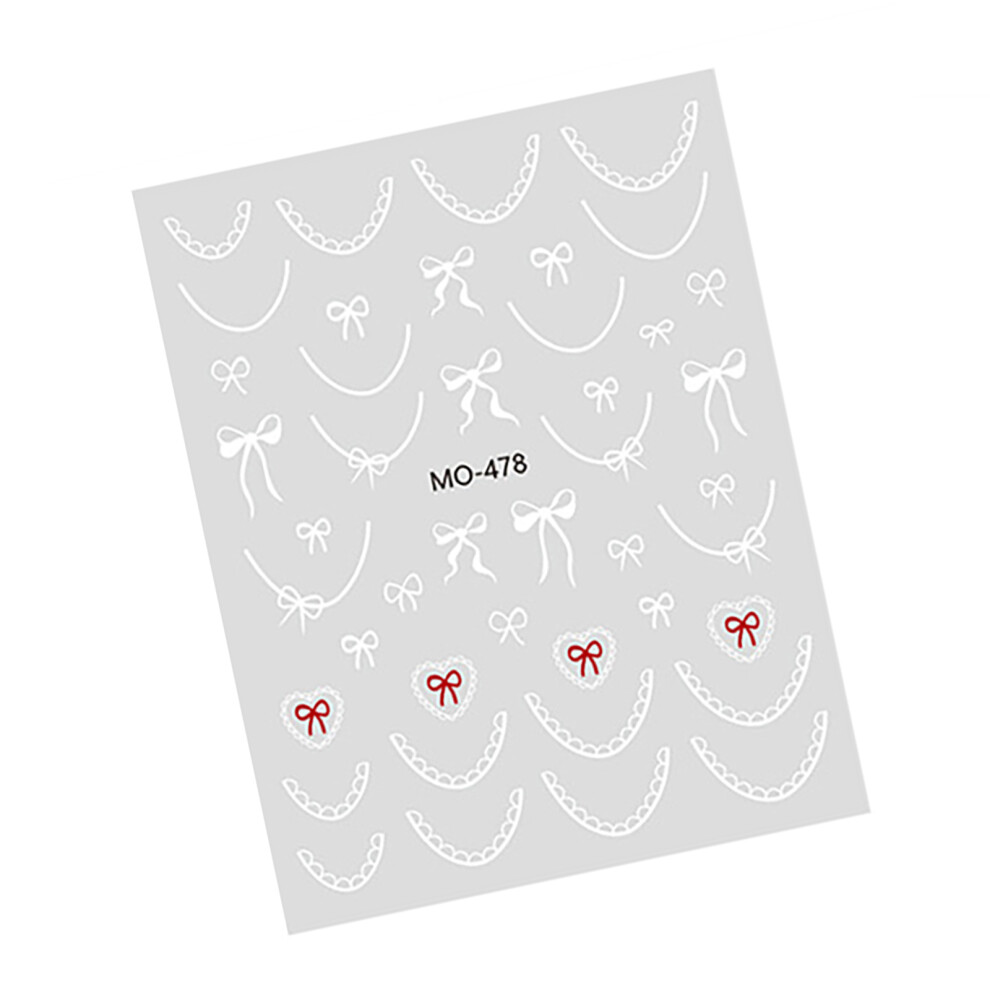 Self-Adhesive Nail Art Decals Bowknot Nail Art Stickers-MO478