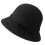 Princess Hepburn Hat with White Bowknot Breathable Audrey-Black 1