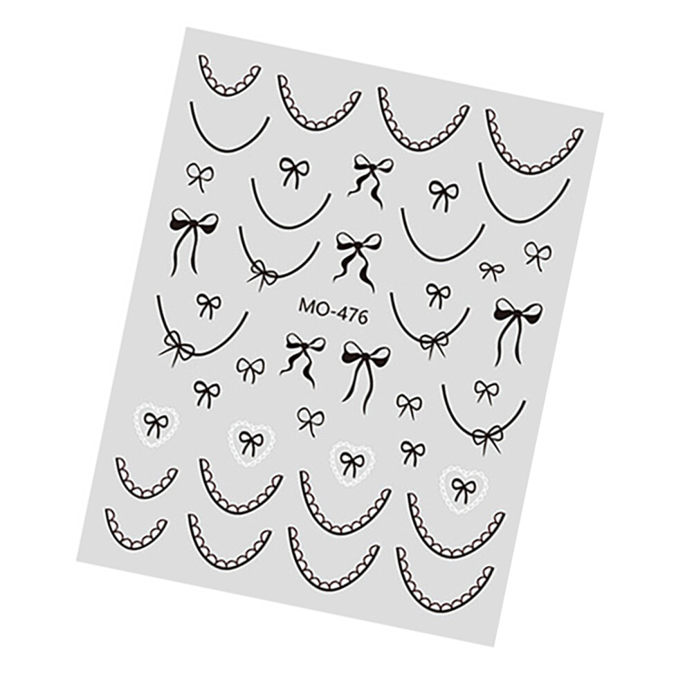 Self-Adhesive Nail Art Decals Bowknot Nail Art Stickers-MO476
