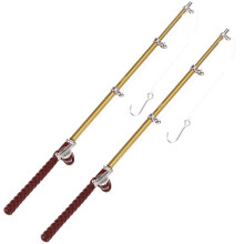 10 Pcs Miniature Fishing Pole Model for Micro-Landscape House