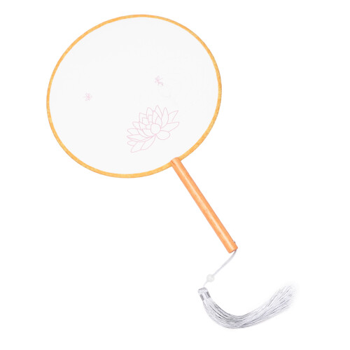 Fan Making Materials Silk Fan Kit White 1 Set