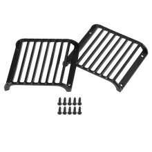 2 Stück Metall-Frontlichtabdeckung Grill für 1/10 RC Crawler Schwarz
