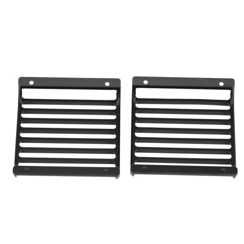 2 Stück Metall-Frontlichtabdeckung Grill für 1/10 RC Crawler Schwarz 2