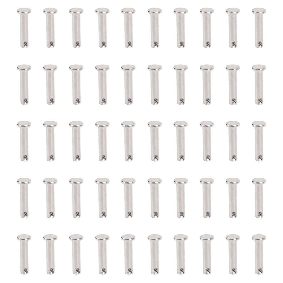50Pcs Round Clevis Pins Flat Head 304 Stainless