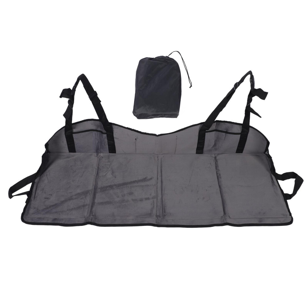 Foldable Car Back Seat Extender Soft Enhanced Gray 8320539369860