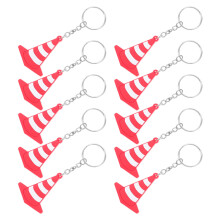50 stuks mini verkeerskegel sleutelhanger pvc voor buitenactiviteiten