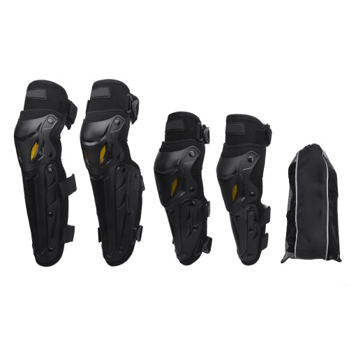 Motorcycle Knee Shin Guard Pads with Elbow Guard