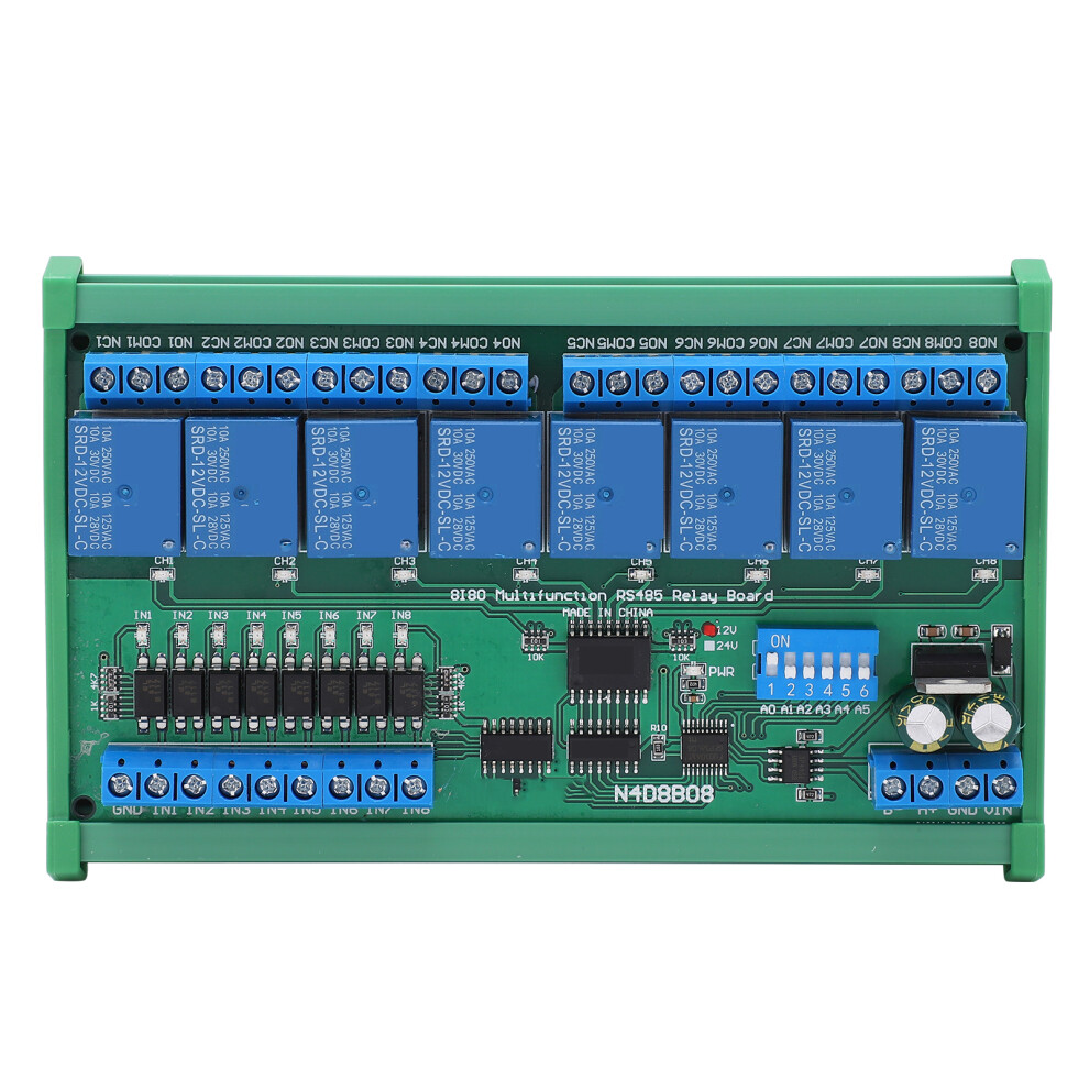 Rail Box Relay 8 Input 8 Output Module DIN35 PLC