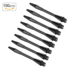100 Stück Schwarze Robuste Kunststoff-Dart-Schäfte 50mm für DIY-Ersatzteile