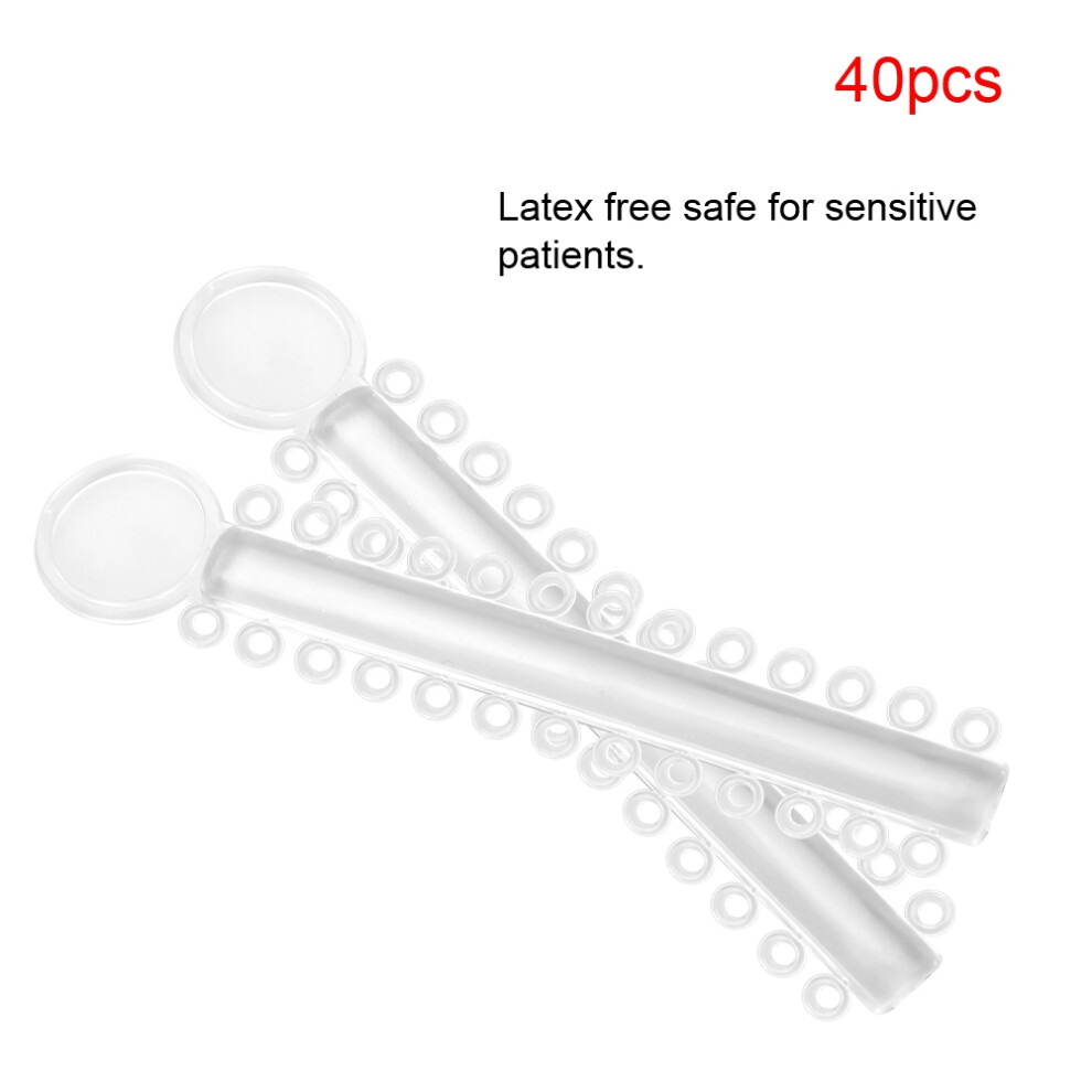 40pcs Dental Orthodontic Ligature Rubber Bands Elastic Teeth Corrector
