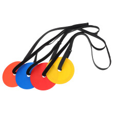 4 platte kegel oefendoelen voor voetbal- en hockeytraining