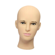 Male Bald Mannequin Head Wig Display Head for Wig Making and Styling, Multipurpose Hat Helmet Glasses Display