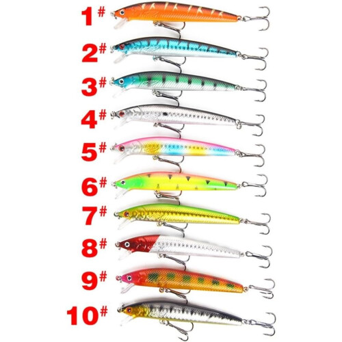 Minnow Lures 10 Cm 9 G Plastic Artificial Baits For Bass And Pike Model 5# 2