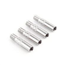 Chrome-Plated Metal Automotive Valve Caps Stem Extensions, 4-Pack, Universal Fit Car Truck Van Caravan, Tire Valve Extender Adapters