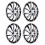 4Pcs 14in Hubcap Wheel Cover Stylish Look Scratch 4