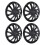 4Pcs 14in Hubcap Wheel Cover Stylish Look Scratch 5