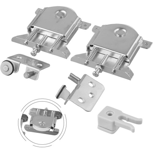 Sliding Door Pulley Kit With Damping Buffer And Steel Plate Design 2