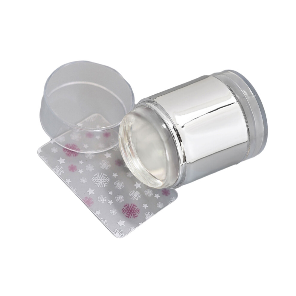 Nail Art Stamper Kit Clear Silicone Nail Stamping Kit-Silver
