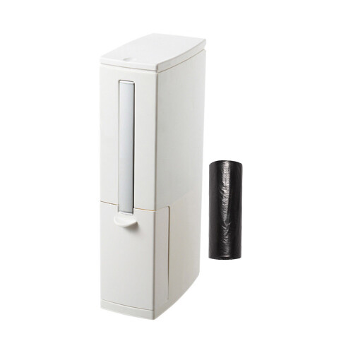Space Saving Waste Baskets Slimly Trash Can for-ivory white