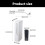 Small Push Top Waste Bin with Toilet Brush For Efficient-White 2