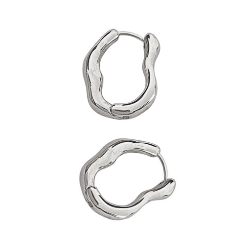 Geometric Ear Clips Lightweight and Comfortable U-shaped-Silver