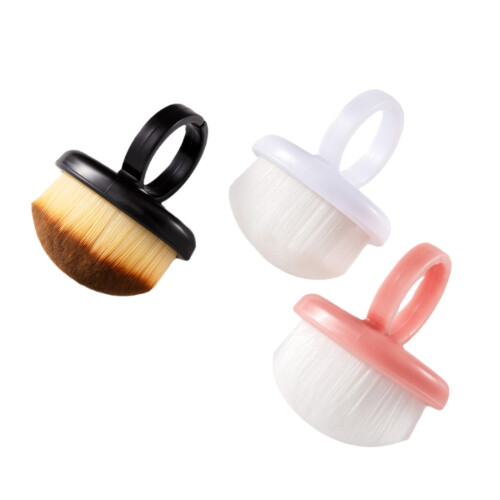 Nails Dust Cleaning Brush Rings Shaped Nails Dust Brush-White 1