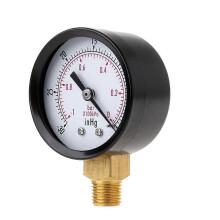 Durable Vacuum Pressure Gauge 52mm -1/0 Bar -30" Hg Bottom Connection Monitor