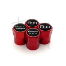 4Pcs Aluminum Alloy Car Wheel Tire Valve Caps Air Tyre Stem Cover Case Plugs Airtight For Fiat 500 2007-2015 Styling Accessories-Motor Vehicle Wheel P