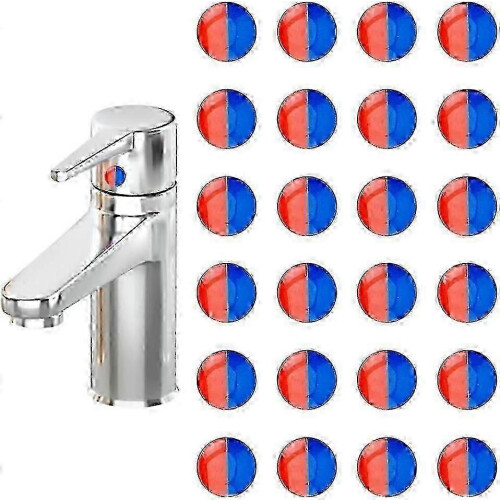 Hot Cold Water Stickers Self Stick Epoxy Faucet Labels