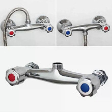 Bathroom Shower Mixer Taps Brass In-wall Dual Control Hot And Cold Water Valve Twin Outlet Chrome Valve Faucet Bath Accessories