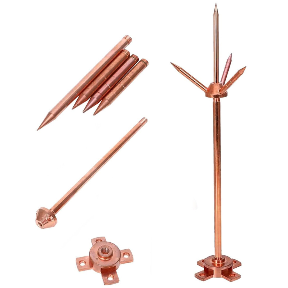 Lightning Protection System Kit Removable Lightning Rod Three-Pole Spike House Roofs And Bungalows Tin Houses 9016109884220