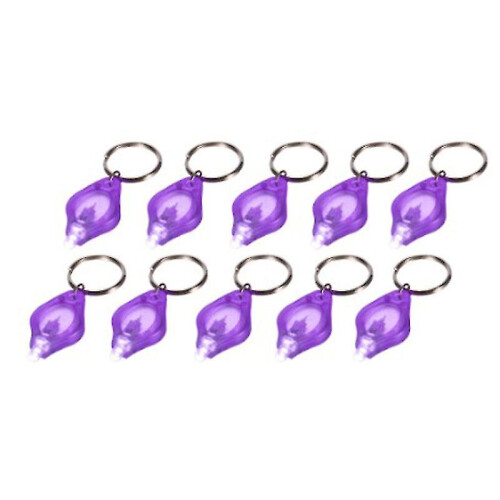 10 Pieces Uv Light Mini Led Keychain Flashlight Torch Keyring Lights 1
