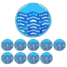 10 Pack Urinal Screens Deodorizer, Urinal Cake Long Bristle Anti-Splash and Anti-Clogging Lasting Od