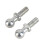 Durable M6 Iron Ball Stud Bolt Set 2 Pcs for Car Gas Struts Bonnet 14