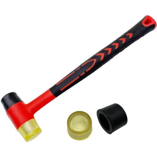Soft Hammer Ergonomic Handle Rubber Hammer Non Marring Red For Versatile Applications 2